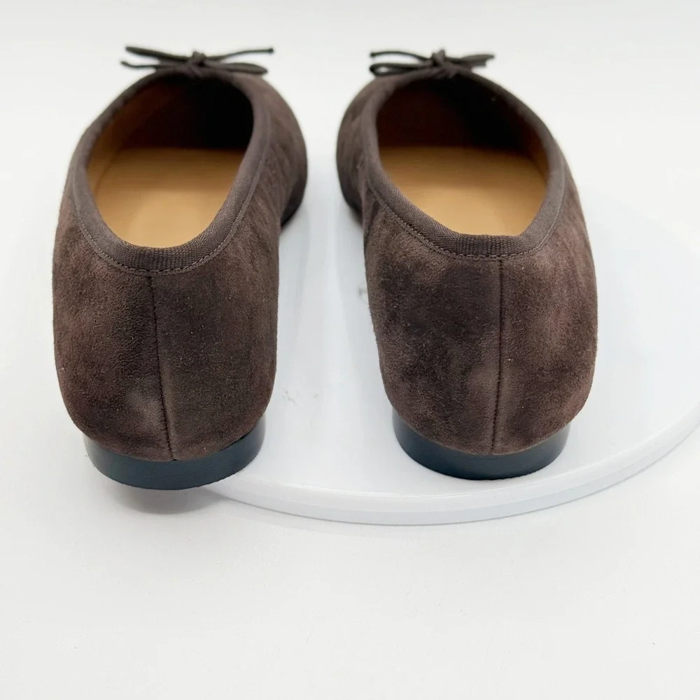 Madewell April Ballet Flat Size 7 Carob Brown Suede Womens NEW - Picture 7 of 11